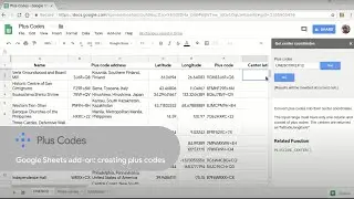Google Sheets add on: Creating plus codes