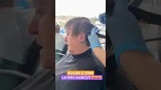 ROUND AND FIRM SHORT LAYERS HAIRCUT! 🧡✨ #haircut #hairstyle #layeredhaircut #shorthaircut #shorts