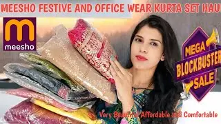 HUGE*Festive Kurta Sets Haul | Office Wear Meesho🤩Starting @₹150 | Try On Haul | Meesho Haul