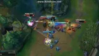 League Of Legends High Elo Ranked Bot Lane Fighting 4 players