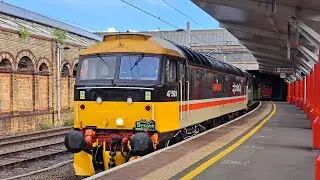 47593+47805 departs crewe with an ilkely and *EXTREME* clag on 1Z31!!! 26/06/25