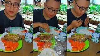 MAKAN IKAN GORENG + TAHU OREN SETELAH HUJAN REDA 😃 #kuliner #bangcahyaw #youtuberpemula 