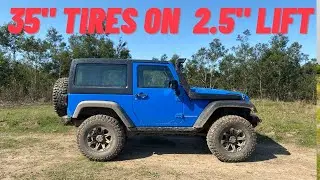 Обзор | Jeep JK с лифт-комплектом 2,5 дюйма и шинами 35 дюймов (315/70R17)