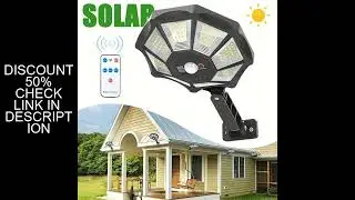 1Pack Solar Lights Outdoor 168LED 6500K Motion Sensor Flood Light Dusk to Dawn Solar Street Lamp for