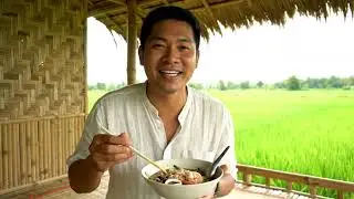 Traditional Village Life: Cooking and Eating Fresh Grilled Fish and Local Dishes
