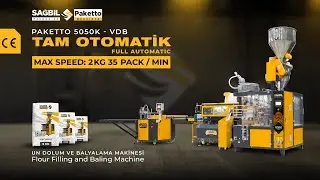PAKETTO 5050K - VDB 2Kg K&acirc;ğıt Dolum Paketleme Hattı/Paper Filling and  Packaging Line - 2F2R Cretive