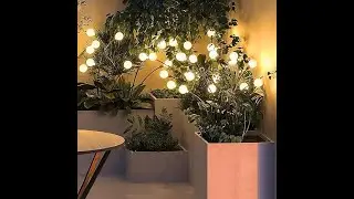 Veraa Firefly Solar Lights  8 LED  Starburst Swaying Solar Garden Light Warm Garden Light  Outdoor D