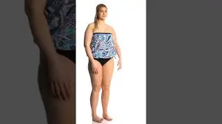 Maxine Plus Size Island Days Blouson Tankini Top | SwimOutlet.com