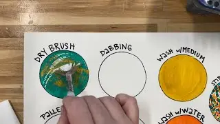 Dry Brush Technique using Acrylics