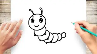 How to Draw Cute Caterpillar