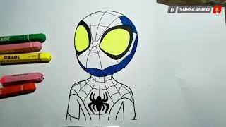 Spiderman coloring part 29 | easy Spiderman drawing and painting | learn colors for children