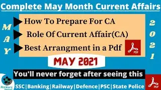 Monthly Current Affairs | May 2021 | With Trick