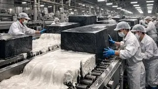 How It's Made: Inside a Natural Rubber Manufacturing Factory and Processing #fullprocess #factory