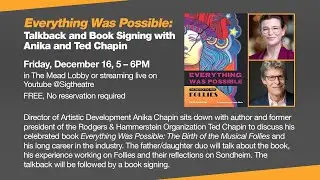 Everything Was Possible: Talkback and Book Signing