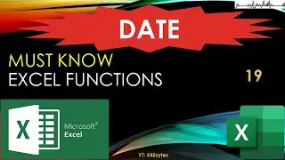 24) Excel - DATE Function