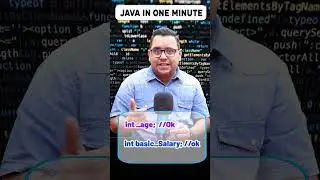 Naming Rules and Conventions | Java In One Minute | Code WIth DD Singh #java #coding #tricks