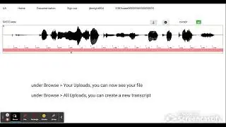 Upload Audio and Create Transcript