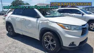 5TDKKRFH2GS503198 Toyota Highlander Xle V6 2016 2016