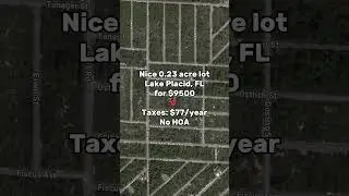 Buildable lot. 0.23 acres with paved road access for sale in Lake Placid, Florida for $9,500 #fyp