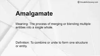 Amalgamate Meaning
