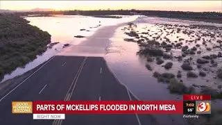 Parts of McKellips flooded in north Mesa