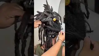 Loc ASMR: Separating locs 😭 #locs #locjourney #naturalhair #shorts #haircare #hairstyles