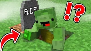 Mikey INFECTED By A ZOMBIE in Minecraft 100 Days Challenge (Maizen Mizen Mazien)