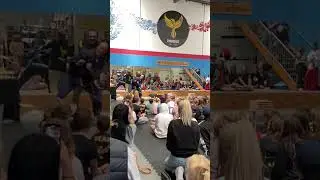 Flying Side Kick over volunteers at Taekwondo demonstration