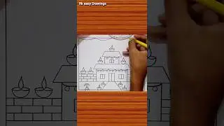 Diwali Drawing / Happy Diwali Drawing / Diwali ki Drawing / Diwali Festival Drawing #shorts #diwali