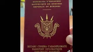 1987-89 Burundi Diplomatic Passport for Interior Minister with DPRK visa