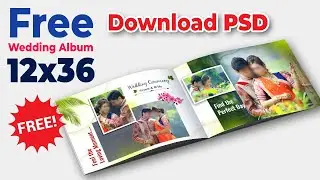 Free wedding album dm design | #weddingalbum #couplephotoediting #dm #photoshop #tutorial #album