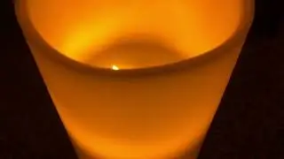 Giant LED real wax candle 