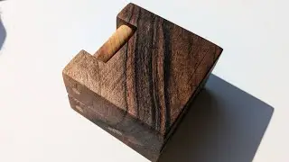 Деревянная шкатулка для колец ручной работы /DIY