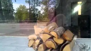 Decorative logs with rustic appeal.