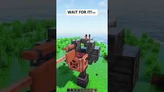 🔥How to make a working Turret in Minecraft! #shorts #minecraftshorts