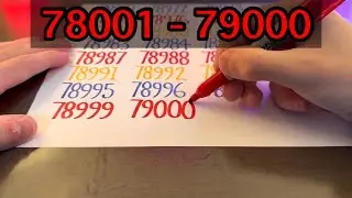 Writing Counting 78001 - 79000