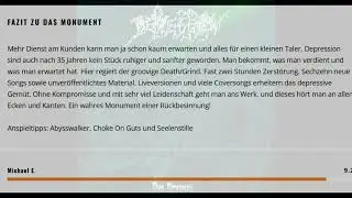 Depression - Das Monument - Doppel CD - Review