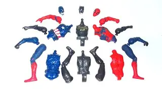 AVENGERS ASSEMBLE TOYS, Captain america vs Bat-man vs Red-spiderman 