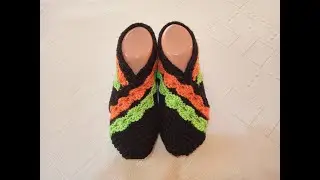Плетени Терлици #75 - (Knitted Slippers) (Тапочки спицами) (Patik) (Pantufas passo a passo)