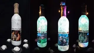 Customized photo bottle lamp DIY| best gift for any event days| home decor ideas| #craftsequence