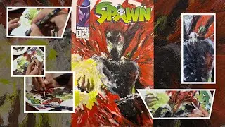 How I Painted Spawn Sketch Cover in a Hotel | Thought Bubble Comic Con