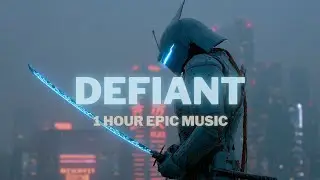 DEFIANT | 1 Hour Epic Motivational Music for Focus, Workout & Resilience | Cinematic Cyber Samurai