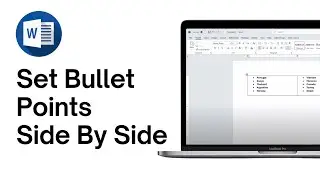 How to Set Bullet Points Side By Side in MS Word