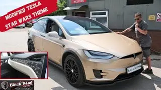 Tesla Model X - Customised Interior Trims in Star Wars Design - Black Stag Styling