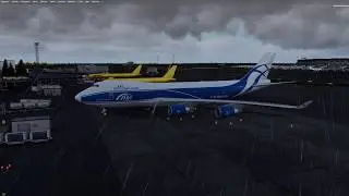 Landing way over max landing weight in short cargo haul from ESSA to ENGM, in the PMDG 747