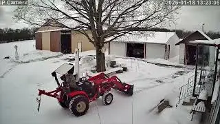 Branson 2510h cleaning up overnight snowfall.  1/18/2026