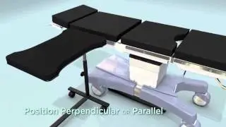 Free Standing Arm Tables stand alone for use with stretchers or O.R. Tables