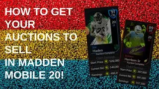 HOW TO GET YOUR AUCTIONS TO SELL IN MADDEN MOBILE 20!! PLAYERS PRICE CHARTS!!