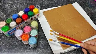  கொஞ்சம் பெயிண்ட் வச்சி Colourful ஆ பெயிண்ட்டிங் பண்ணலாமா/cardboard easy painting/craft tamil 