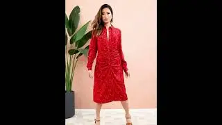Floral print midi shirt dress